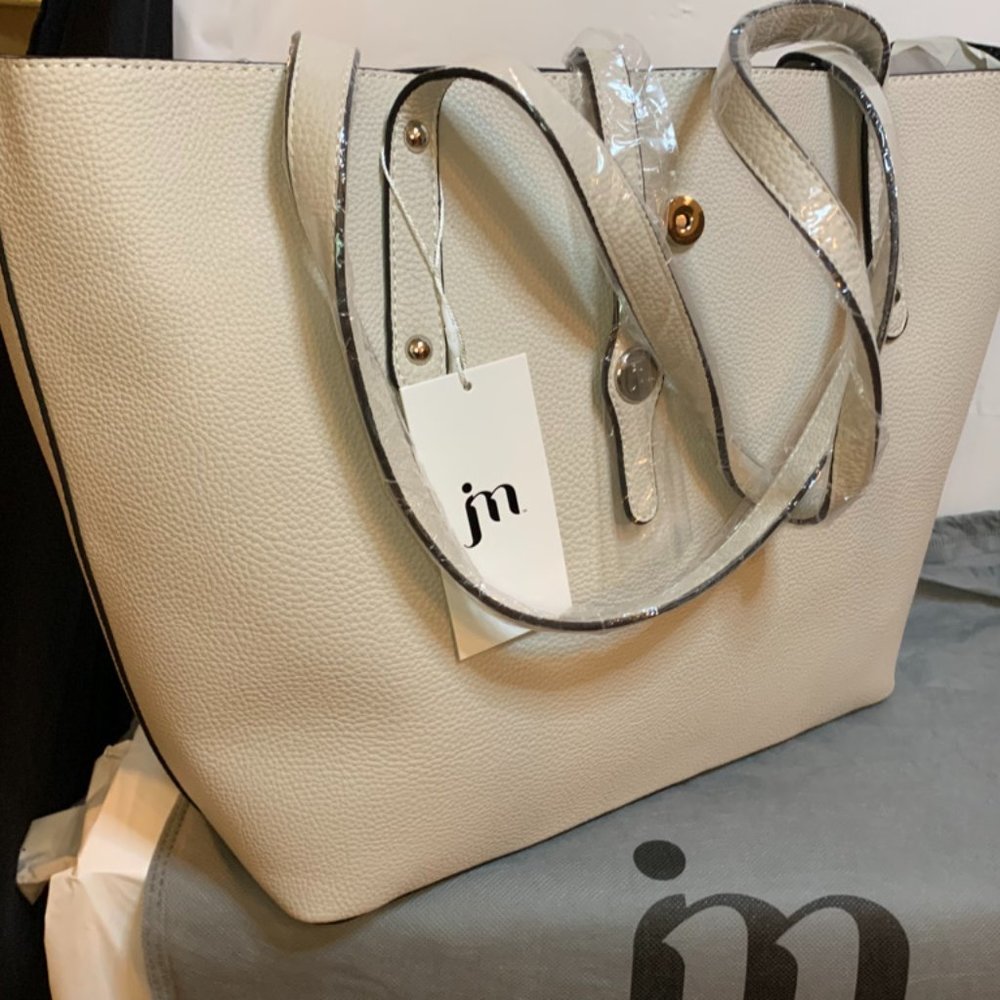 Jessica Moore * Luxe Handbag Ivory/Cream Total NWT